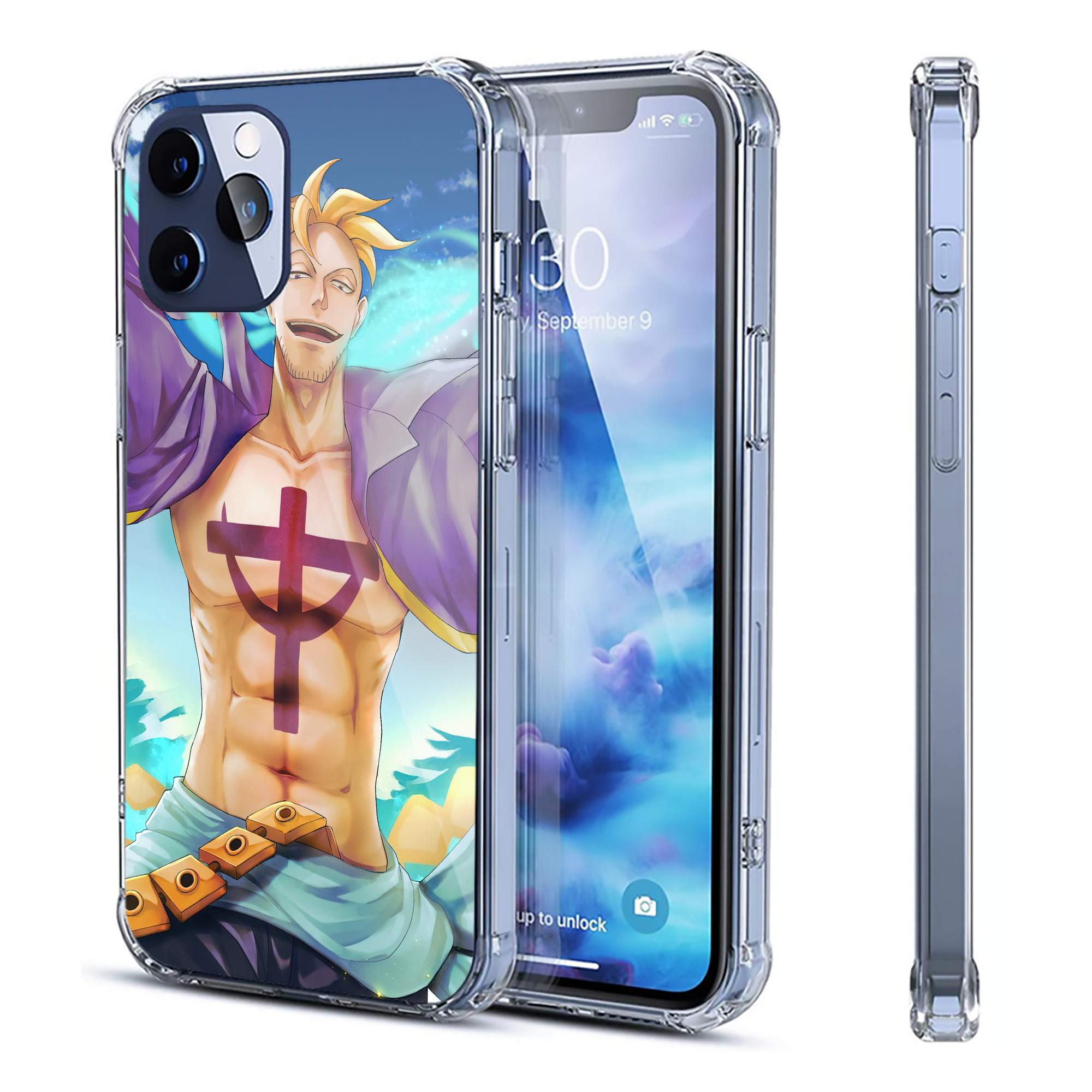（画像用） ワンピース ONE PIECE 【iPhone 12シリーズ対応】透明スマホケース（クリアソフトケース）